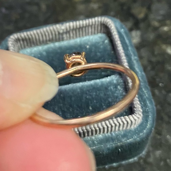 Round Rose Cut Chocolate Natural Diamond Ring by Jewelluxe - Picture 5 of 10